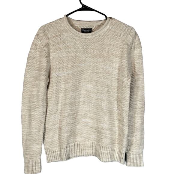 Abercrombie & Fitch Tan Cotton/Linen Blend Pullover Knit Sweater Women Sz S - Picture 1 of 6
